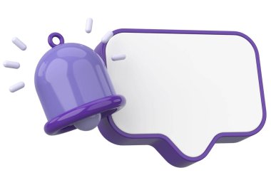 Üç boyutlu uyarı kutusu. 3B illüstrasyon.