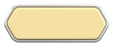 Üç boyutlu düğme. Boş tuş. 3B illüstrasyon.