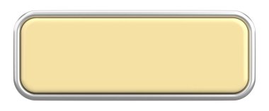 Üç boyutlu düğme. Boş tuş. 3B illüstrasyon.