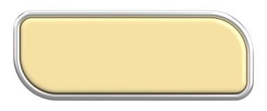 Üç boyutlu düğme. Boş tuş. 3B illüstrasyon.