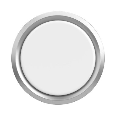 Üç boyutlu düğme. Boş tuş. 3B illüstrasyon.