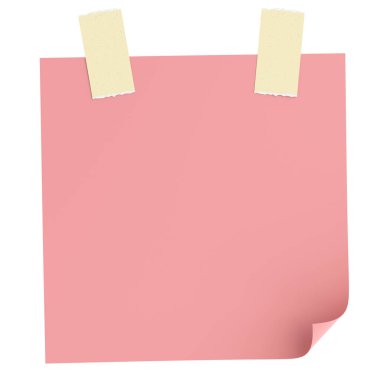 Üç boyutlu not defteri. Yapışkan bir not. 3B illüstrasyon.