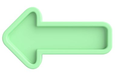 Önceki düğme. Arka düğme. 3B illüstrasyon.