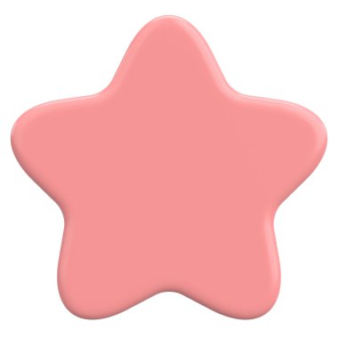 Üç boyutlu yıldız. Yıldız şeklinde. 3B illüstrasyon.