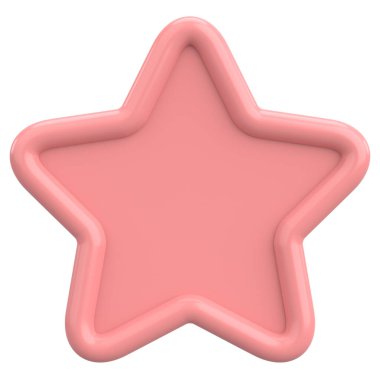 Üç boyutlu yıldız. Yıldız şeklinde. 3B illüstrasyon.