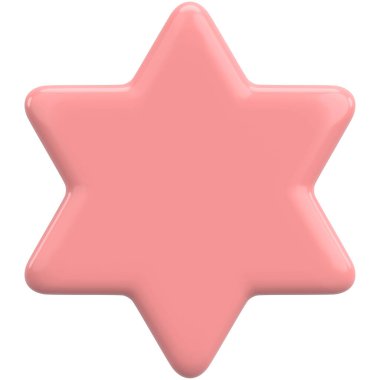 Üç boyutlu yıldız. Yıldız şeklinde. 3B illüstrasyon.