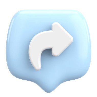 Simgeyi paylaş. Paylaş düğmesi. 3B illüstrasyon.