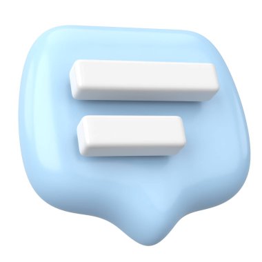 Yorum düğmesi. Sohbet düğmesi. 3B illüstrasyon.