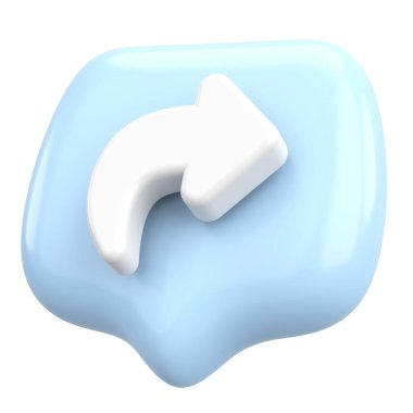 Simgeyi paylaş. Paylaş düğmesi. 3B illüstrasyon.