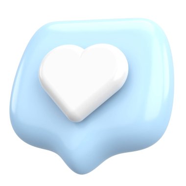 İkon gibi. Düğme gibi. 3B illüstrasyon.