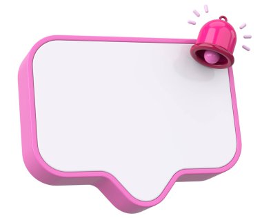 Üç boyutlu uyarı kutusu. 3B illüstrasyon.