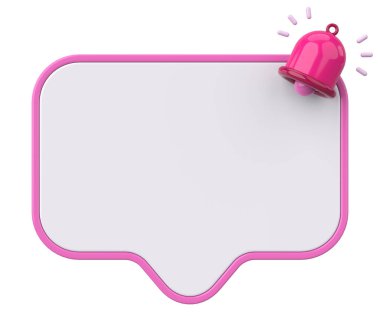 Üç boyutlu uyarı kutusu. 3B illüstrasyon.