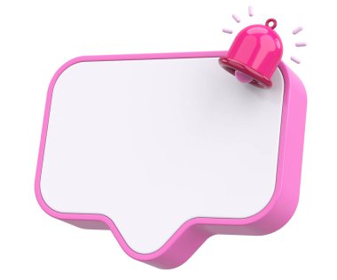 Üç boyutlu uyarı kutusu. 3B illüstrasyon.