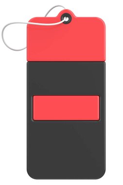 Kara Cuma etiketi. Satış afişi. 3B illüstrasyon.