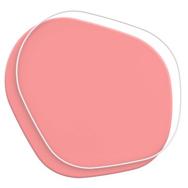 Üç boyutlu Blob. Soyut Metin Kutusu. 3B illüstrasyon.