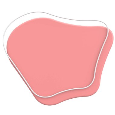 Üç boyutlu Blob. Soyut Metin Kutusu. 3B illüstrasyon.