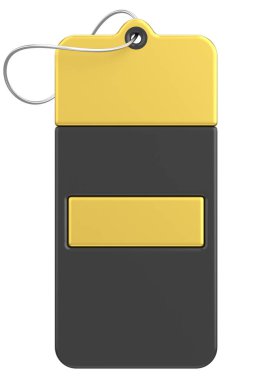 Kara Cuma etiketi. Satış afişi. 3B illüstrasyon.