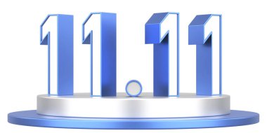 11: 11 indirimi. Kasım satışı. 3B illüstrasyon.