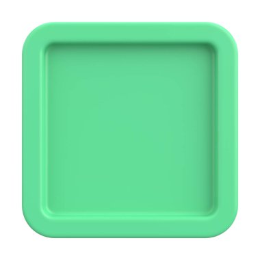 Üç boyutlu düğme. Boş tuş. 3B illüstrasyon.