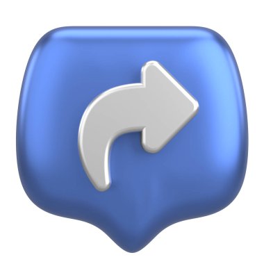 Simgeyi paylaş. Paylaş düğmesi. 3B illüstrasyon.