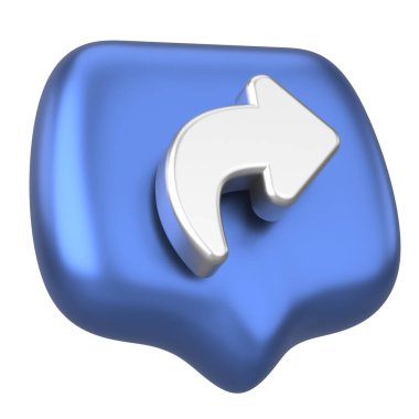 Simgeyi paylaş. Paylaş düğmesi. 3B illüstrasyon.