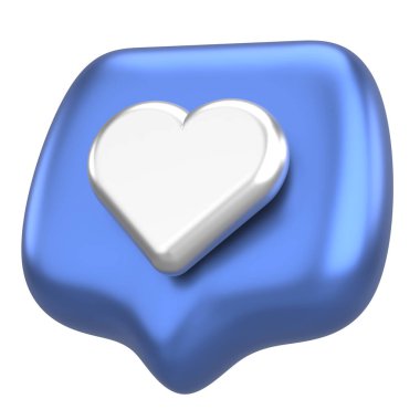 İkon gibi. Düğme gibi. 3B illüstrasyon.