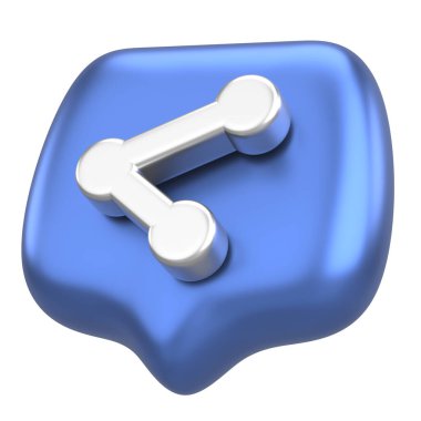 Simgeyi paylaş. Paylaş düğmesi. 3B illüstrasyon.