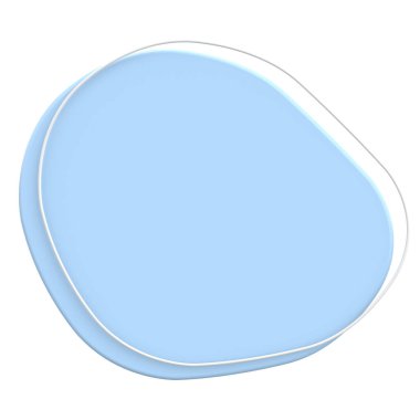 Üç boyutlu Blob. Soyut Metin Kutusu. 3B illüstrasyon.
