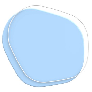Üç boyutlu Blob. Soyut Metin Kutusu. 3B illüstrasyon.