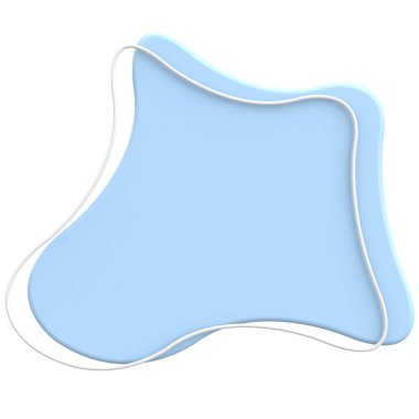 Üç boyutlu Blob. Soyut Metin Kutusu. 3B illüstrasyon.