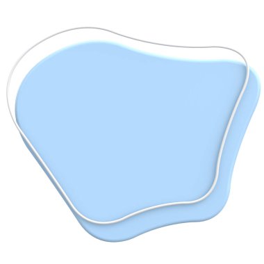 Üç boyutlu Blob. Soyut Metin Kutusu. 3B illüstrasyon.