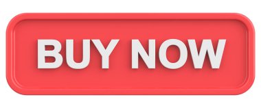 Şimdi satın al düğmesi. 3B illüstrasyon.