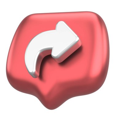 Simgeyi paylaş. Paylaş düğmesi. 3B illüstrasyon.