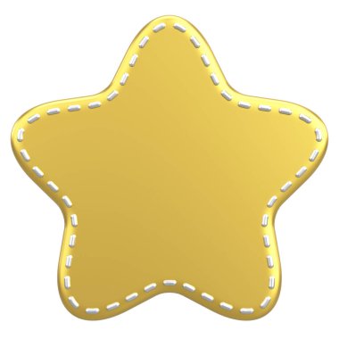 Yıldız Şekli Fiyat Etiketi. 3B illüstrasyon.