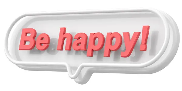 Happy Word Phrase Illustration — Stock Photo, Image