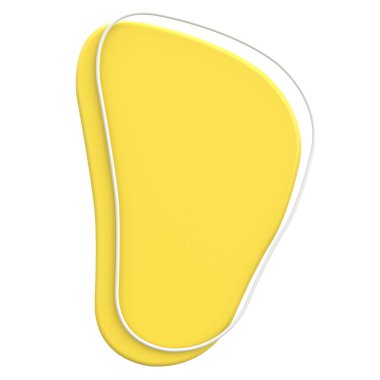 Üç boyutlu Blob. Soyut Metin Kutusu. 3B illüstrasyon.