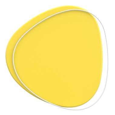 Üç boyutlu Blob. Soyut Metin Kutusu. 3B illüstrasyon.