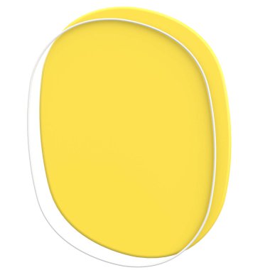 Üç boyutlu Blob. Soyut Metin Kutusu. 3B illüstrasyon.