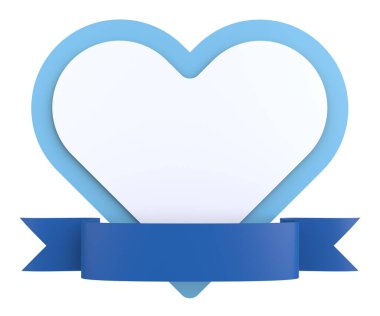 3 boyutlu sevgililer günü kartı. Sevgililer Günü afişi. 3B illüstrasyon.