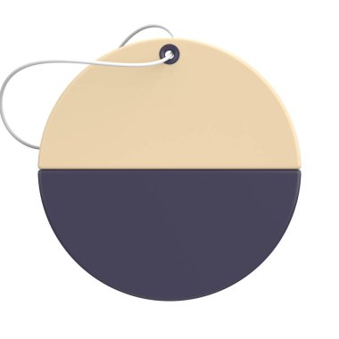 İndirimli etiket. Satış afişi. 3B illüstrasyon.