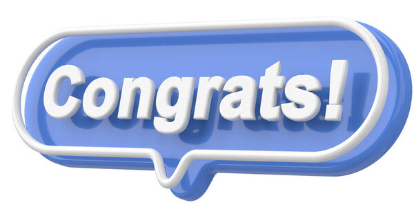 Congrats Word Phrase Illustration — Stock Photo, Image