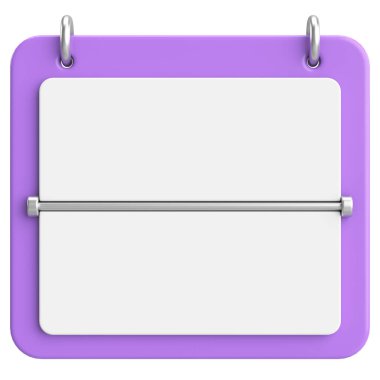 Boş takvim. Üç boyutlu takvim. 3B illüstrasyon.