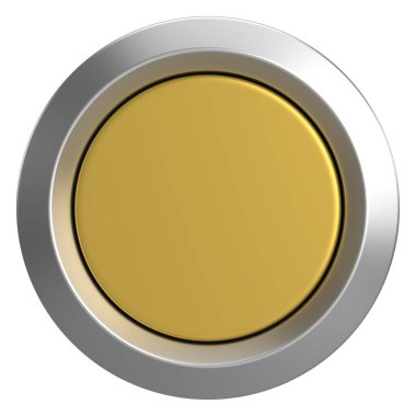 Üç boyutlu daire düğmesi. Boş tuş. 3B illüstrasyon.