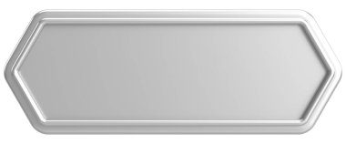 Üç boyutlu düğme. Boş tuş. 3B illüstrasyon.