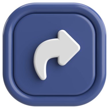 Paylaş düğmesi. Simgeyi paylaş. 3B illüstrasyon.