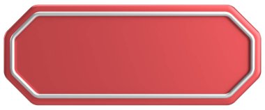 Üç boyutlu düğme. Boş tuş. 3B illüstrasyon.