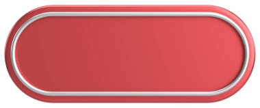 Üç boyutlu düğme. Boş tuş. 3B illüstrasyon.