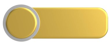 Üç boyutlu düğme. Boş tuş. 3B illüstrasyon.