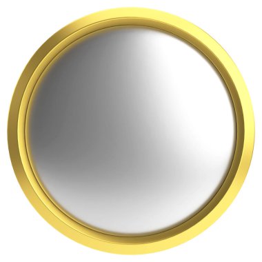 Üç boyutlu daire düğmesi. Boş tuş. 3B illüstrasyon.