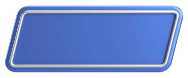 Üç boyutlu düğme. Boş tuş. 3B illüstrasyon.